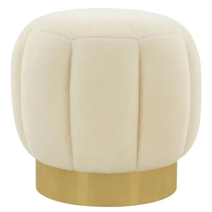 Hot Selling Stylish Modern Interior Tufted Velvet Upholstery Amazing Vanity Stool <b>Footrest</b> Pouf Ottoman for Bedroom Apartment - Product Image 3