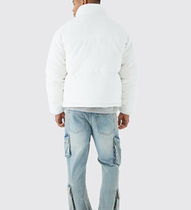 Veste matelassée en duvet de qualité supérieure avec logo personnalisé, veste en duvet rembourrée, veste d'hiver pour homme - Product Image 4