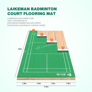 Suelo de PVC Aprobado por la BWF para Canchas de Bádminton, Piso Deportivo de Vinilo Antideslizante para Gimnasios y Locales Deportivos Interiores - Product Image 2