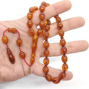 Perles de Tasbih en Résine d'Ambre Indienne de Haute Qualité, Pièce Unique, Bonne Qualité, Ange pour Chapelet de Prière Islamique - Product Image 4