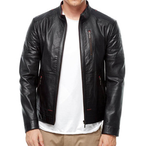 Vintage Style Casual Men's Black Leather Jacket Custom Design Premium Quality Outerwear Men's Leather Jacket For <b>Online</b> Sale - Product Image 2