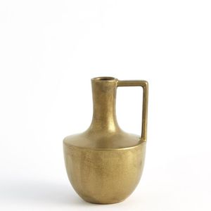 Jarrón Decorativo Dorado Martillado, Elegante Centro de Mesa Floral, Adorno para un Ambiente Contemporáneo Refinado - Product Image 2