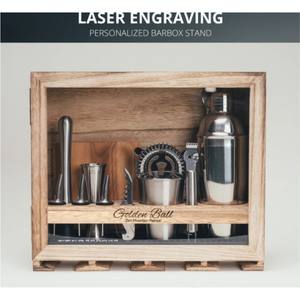 Ensemble d'accessoires de bar haut de gamme poli miroir, kit de cocktails robuste en acier inoxydable avec refroidisseur à glace, essentiels de bar et de club - Product Image 5