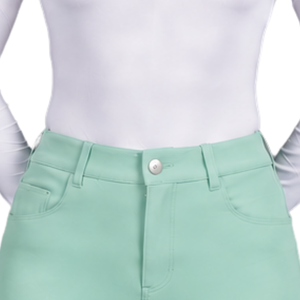 Leggings d'équitation vert menthe pour femme, taille haute, extensibles, avec grip en silicone et assise intégrale, pour l'entraînement - Product Image 3