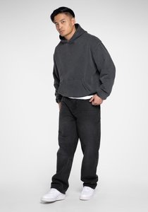 Acid Wash Winter Men's Hoodie OEM Customized Embroidered Logo Fleece Oversized Lined <b>Thermal</b> <b>Top</b> Seller - Product Image 4