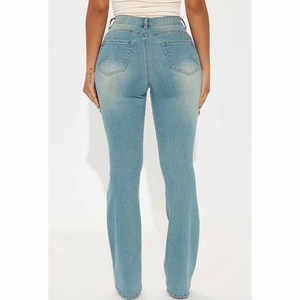 Vaqueros anchos de mezclilla azul claro para mujer, de talle alto, corte holgado, estilo vintage, hip hop, lavado a la piedra, pantalones de moda urbana - Product Image 5