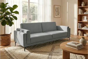 Sofá seccional esquinero compacto de alta calidad, tapizado, moderno, para sala de estar, juego de sofás para espacios pequeños, 4 plazas, de tela. - Product Image 3