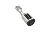 Serrure cylindrique intelligente en acier inoxydable avec clé d'urgence, clavier à code, stockage cloud, étanche IP65 pour portes en laiton