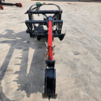 Zanjadora de Cadena Montada en Tractor de Fábrica, Zanjadora de Dos Ruedas para Mini Tractor, Cultivador Rotatorio con Motor de Engranajes de Alta Velocidad