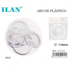 Aro de Plástico Ilan de 110 mm para Atrapasueños, 4 Piezas - Product Image 1