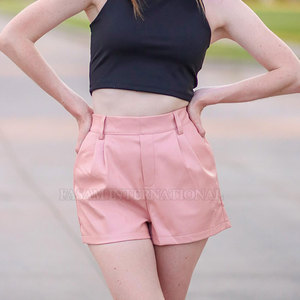 Street Wear Hot Product Low Moq Women <b>Leather</b> <b>Shorts</b> Wholesale Plus Size Women <b>Leather</b> <b>Shorts</b> - Product Image 6