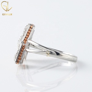 Open Cuff Moissanite Diamond <b>Solitaire</b> Engagement <b>Ring</b> | Wedding Proposal <b>Ring</b> | Custom Moissanite <b>Ring</b> | Unique <b>Solitaire</b> <b>Ring</b> - Product Image 2