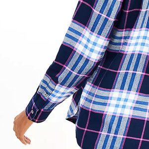 Chemises en flanelle pour femmes, design uni décontracté, chemises à boutons, manches longues, coupe régulière de qualité supérieure, logo sur le devant, 100% coton, respectueuses de l'environnement - Product Image 5