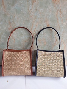 Handmade <b>Vintage</b> Bohemeian Style Straw Bag Seagrass Woven Decorate Fashion <b>Handbag</b> for Women From Vietnam Factory - Product Image 5