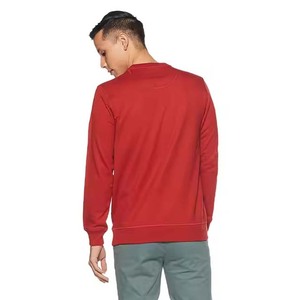 Sudadera Roja de Cuello Redondo para Hombre, Corte Regular, Color Sólido, Tejido de Algodón, Estilo Casual para Otoño - Product Image 2