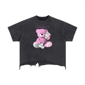 Nouveau T-shirt Homme Manches Courtes Effet Vieilli Oversize – Le Plus Vendu en Coton Couleur Unie - Product Image 1