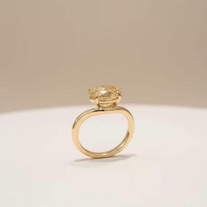 1.2ct Fancy Yellow Diamond <b>Ring</b> 14k <b>Gold</b> Twisted Band Round Brilliant Cut <b>Vintage</b> Engagement - Product Image 3