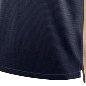 <b>Navy</b> Gold Basketball Jersey for Men Sleeveless Athletic Team Uniform Lightweight Sports Shirt Breathable Game Practice - Product Image 6