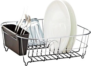 Escurridor de Platos de Metal Negro con Porta Cubiertos, de un Solo Nivel, Desmontable, Organizador de Platos y Tazones para Cocina, Hecho a Mano - Product Image 5