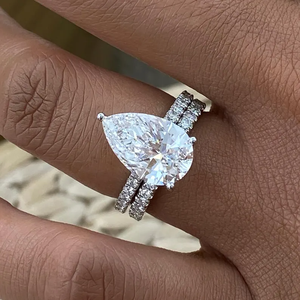 Bague de mariage en diamant de laboratoire taille brillant couleur E 14K pour femme et couple, certifiée IGI, clarté VS2 - Product Image 2