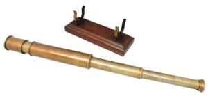 Telescopio Náutico de Metal de Latón Antiguo de Lujo con Base de Madera, Ligero, Vintage, Decoración de Escritorio Marítima, Regalo Coleccionable Tajdaar - Product Image 5