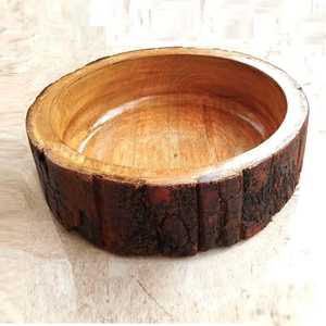 Bols ronds en bois faits à la main, décoration d'intérieur en bois naturel, ensemble de récipients rustiques - Product Image 6