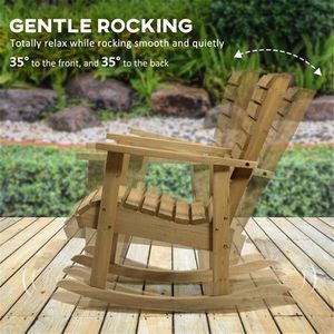 Sedia Pieghevole da Esterno Eco-Friendly Impermeabile, Sedia a Dondolo da Giardino Pieghevole e Impilabile, Arredo Parco in Legno e Materiale PP - Product Image 4