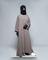 Robe longue à manches élastiques à boutons pression, taille naturelle, silhouette droite, grande taille, sur mesure, abaya musulmane pour femmes, directement de l'usine