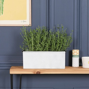Lot de 3 grands bacs à plantes rectangulaires industriels robustes en acier galvanisé, à couvercle roulant, blanc cassé, pour extérieur et jardin - Vente chaude - Product Image 4