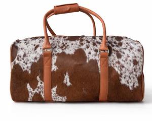 Bolsa de Viaje de Cuero Genuino Estilo Rústico Vintage con Cierre de Cremallera, Ligera, para Fin de Semana o Viajes Cortos LHODB-0048 - Product Image 1