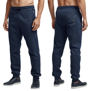 Pantalones de Lujo para Hombre, Corte Relajado, con Pedrería, Diseño de Constelaciones Celestiales con Cristales, de Alta Calidad y Estilo Moderno - Product Image 3