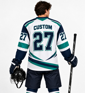 Blank Men's <b>Ice</b> Hockey Jerseys for Adult Unisex Authentic Team Game Shirts Long Sleeve Sports <b>Fan</b> Tops 100% Polyester - Product Image 2