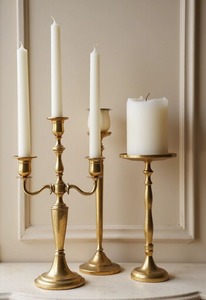Luxury menorah <b>candle</b> holder Jewish Hanukkah candelabra Decorative metal <b>candle</b> stand Hanukkah table centerpiece - Product Image 2