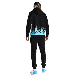 Custom Vendor Bulk Men's Printed <b>Hooded</b> Pullover Track Suit Sublimated 3D Design Half <b>Zip</b> Hood Casual Street Wear Sweat Suit - Product Image 2