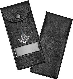 Étui de rangement pour bijoux de la franc-maçonnerie en cuir avec doublure douce pour les bijoux de la loge maçonnique - Product Image 4