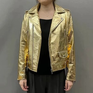 Veste en cuir imprimée Python personnalisée pour femme, cuir véritable de luxe, service d'échantillons OEM ODM disponible - Product Image 1