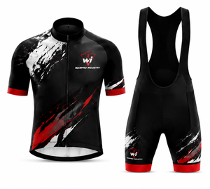 Ensemble de vêtements de cyclisme pour hommes de haute qualité, maillot de vélo à manches courtes et short à bretelles rembourrés pour le cyclisme sur route, option 3 : - Product Image 3