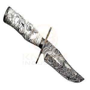 Cuchillo de Caza Personalizado de Alta Calidad, Acero de Damasco, OEM, DIY, Cuchillo de Supervivencia para Camping - Product Image 1