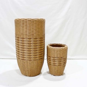 Hot Selling Eco-Friendly Durable <b>Plastic</b> & Iron Woven Minimalist Flower Pot Set Indoor <b>Planters</b> for Home Decor - Product Image 2