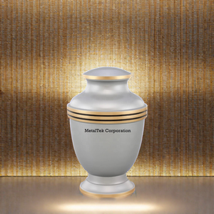 Urna de Metal de aleación de alta calidad Golden Triband para adultos, ceremonia conmemorativa, cenizas, suministros funerarios, urnas de lujo de estilo americano - Product Image 6