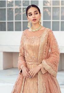 2023 alta calidad red Rosa pakistaní/indio Lehenga Choli vestido Venta caliente viscosa y seda con trabajo hecho a mano y bordado - Product Image 3