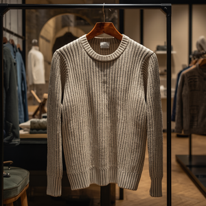 Machine Made Ribbed 7GG Men Sweater Casual Knitwear with OEM ODM Customization - Product Image 4