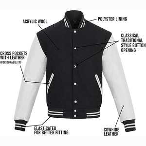 Varsity <b>Jacket</b> Custom Oem <b>Men's</b> Thicken Varsity <b>Jacket</b> Button Pocket Unisex Letterman Embroidered <b>Baseball</b> College <b>Jacket</b> - Product Image 4