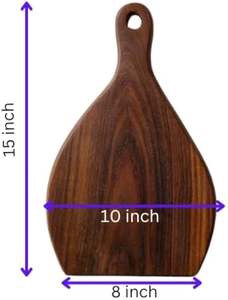 Planche à découper en bois artisanale avec finition brillante, fabriquée en bois de Sheesham et forme personnalisable - Product Image 2