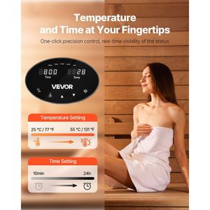 6 kW casa Sauna Spa commerciale Auto scarico sistema doccia a vapore Controller 10 Min efficiente nero surriscaldare a secco - Product Image 4