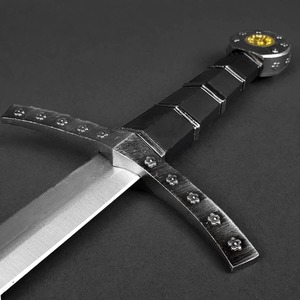 Espada Coleccionable de los Caballeros Templarios de 23.25 Pulgadas con Funda Negra - Réplica Histórica Medieval, Accesorio de Cosplay de Cruzado, Regalo - Product Image 5