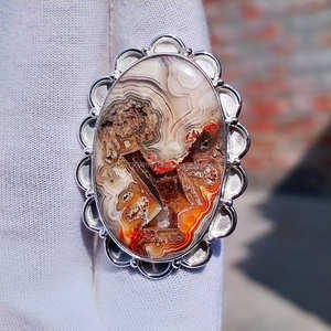 Bague fine pour femme en argent sterling 925 Grande pierre précieuse Stateman Argent et plaqué rhodium Cadeau d'anniversaire parfait pour elle - Product Image 1