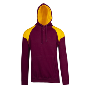 Sweat-shirt à capuche rouge pour homme, coupe classique, couleur unie, manches raglan, en polaire, impression numérique, anti-boulochage, avec poche, en polyester - Product Image 4