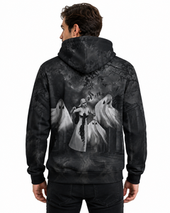 <b>Halloween</b> Party Custom Brand Logo Graphic <b>Hoodie</b> Custom Printed Cotton Fleece Hooded Sweatshirt Bulk Wholesale Wholesale Supply - Product Image 2