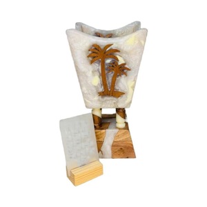 Custom Wooden Resin Incense <b>Burner</b> Palm Tree Aromatherapy Holder Decorative Bakhoor Stand for Home Shrine - Product Image 1